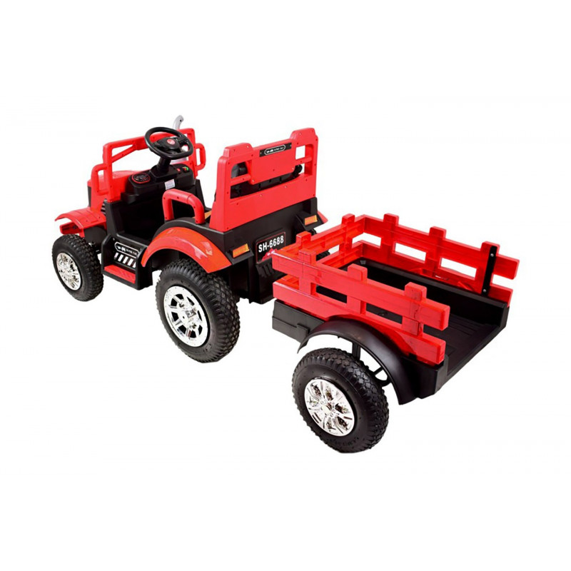 Mega Traktor Large na akumulator z przyczepką Mega Traktor Large na akumulator z przyczepką