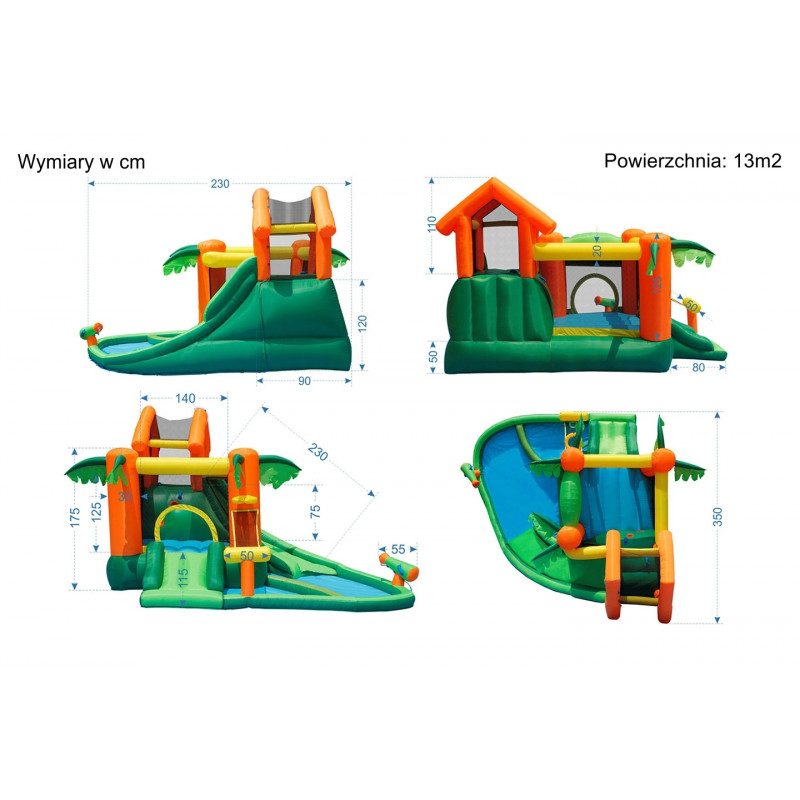 HappyHop wodny dmuchaniec - Tropikalna Wyspa HappyHop wodny dmuchaniec - Tropikalna Wyspa