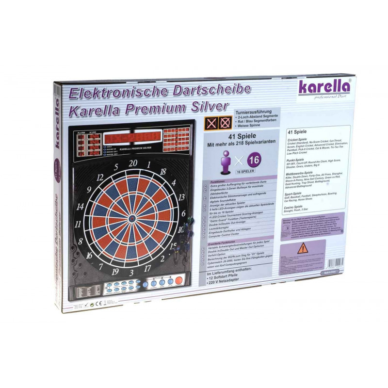 Elektroniczna tarcza do darta Karella Premium Silver Elektroniczna tarcza do darta Karella Premium Silver