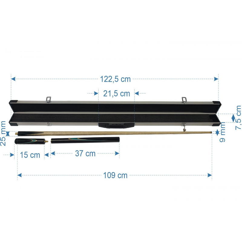 Kij snookerowy Riley Marcin Nitschke IV cz. 3/4 z walizką Kij snookerowy Riley Marcin Nitschke IV cz. 3/4 z walizką