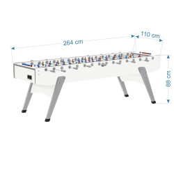 Piłkarzyki Garlando - XXL Pure White dla 8 graczy- Drążki teleskopowe Piłkarzyki Garlando - XXL Pure White dla 8 graczy- Drążki teleskopowe