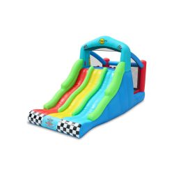 Duża wyścigowa potrójna zjeżdżalnia Happy Hop 4w1