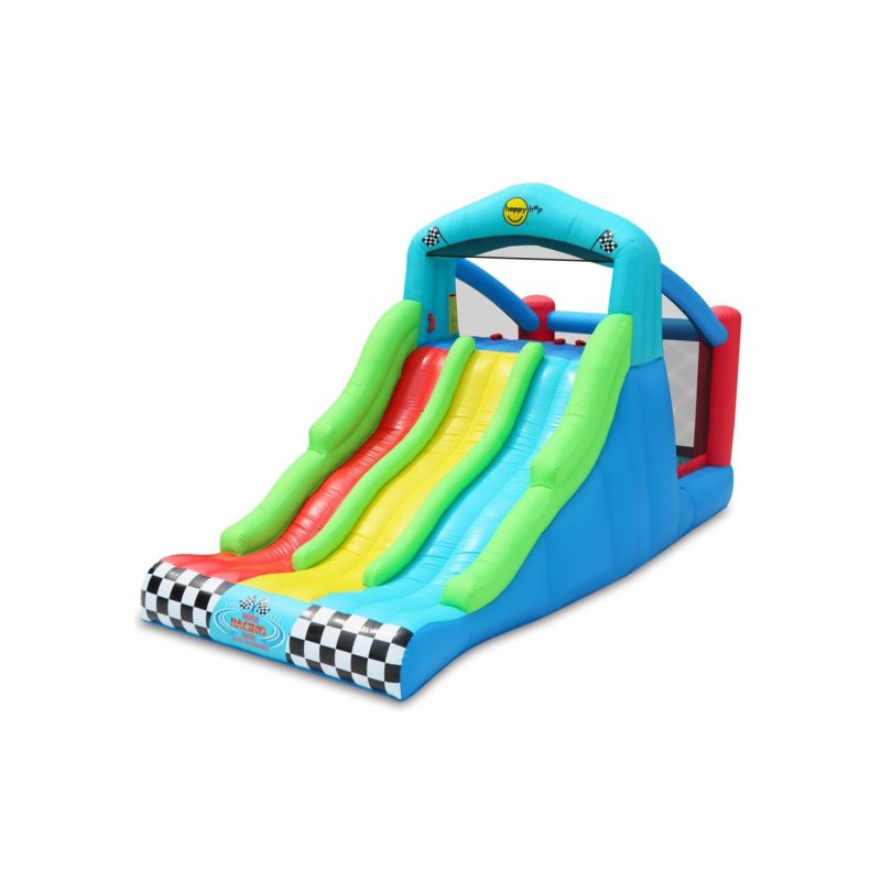 Duża wyścigowa potrójna zjeżdżalnia Happy Hop 4w1