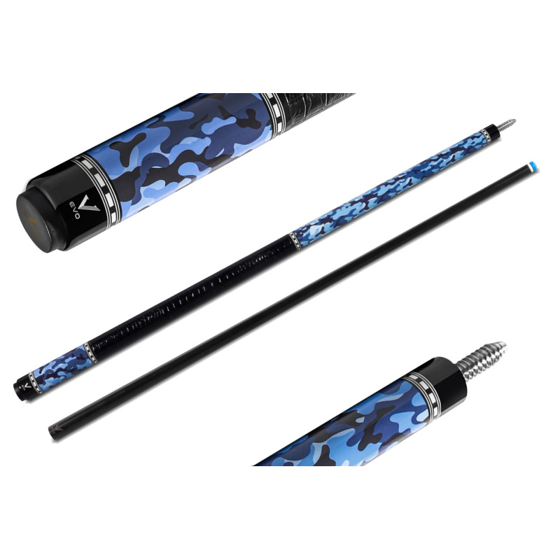 Kij bilardowy 2-cz. EVO Camo Navy Leather Wrap