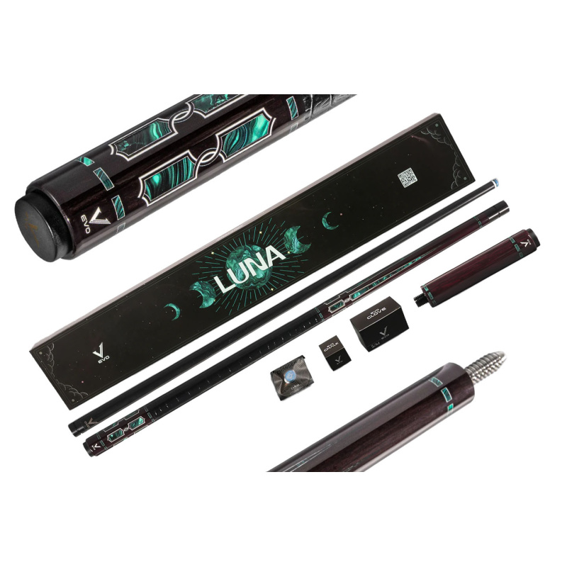 Kij bilardowy 2-cz. EVO Luna Malachite Eclipse MAX