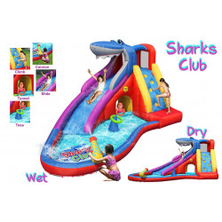 Dmuchana zjeżdżalnia wodna Happy Hop - Shark czerwony Dmuchana zjeżdżalnia wodna Happy Hop - Shark czerwony