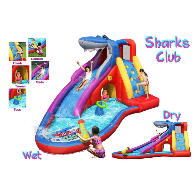 Dmuchana zjeżdżalnia wodna Happy Hop - Shark czerwony Dmuchana zjeżdżalnia wodna Happy Hop - Shark czerwony