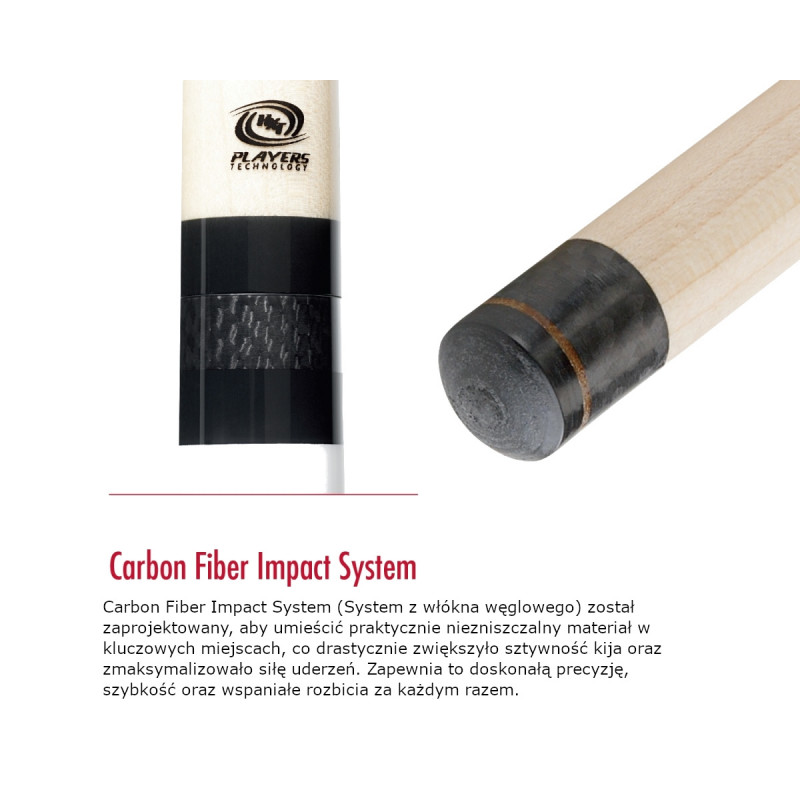 Kij Players PureX HXT-P1 - Break-Jump-Cue w kolorze czarnym Kij Players PureX HXT-P1 - Break-Jump-Cue w kolorze czarnym