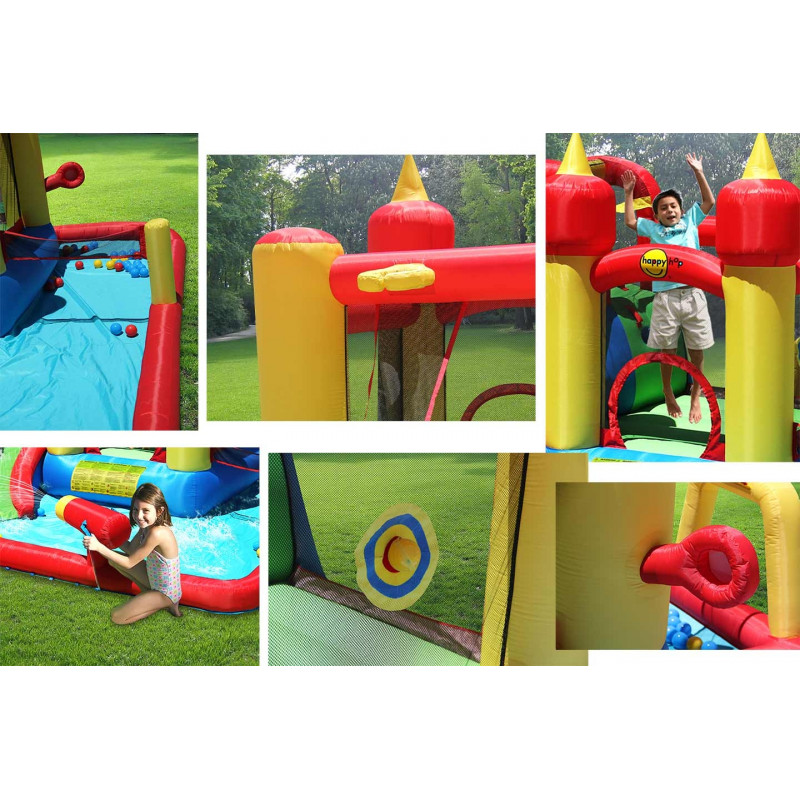 Dmuchany basen ze zjeżdżalnią i armatką - HappyHop - Funland Dmuchany basen ze zjeżdżalnią i armatką - HappyHop - Funland
