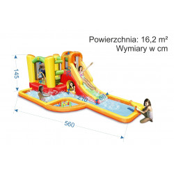 Dmuchane centrum zabaw w parku wodnym Happy Hop - Wymiary Dmuchane centrum zabaw w parku wodnym Happy Hop - Wymiary