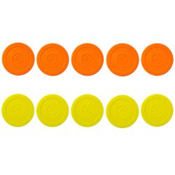 GRATIS*- Zestaw krążków do cymbergaja - 10 sztuk - fluorescencyjne 70mm